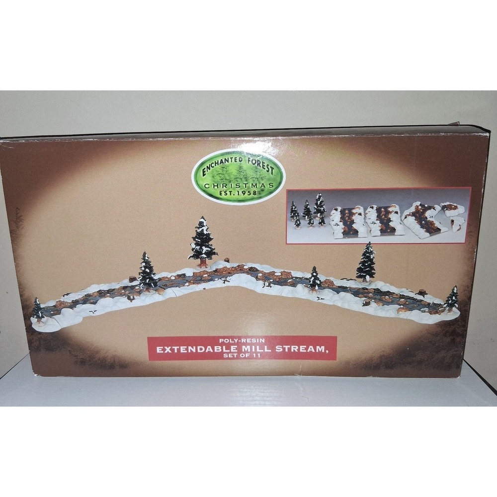 Vintage Lemax Enchanted Forest Christmas Extendable Mill Stream #94403 2000
